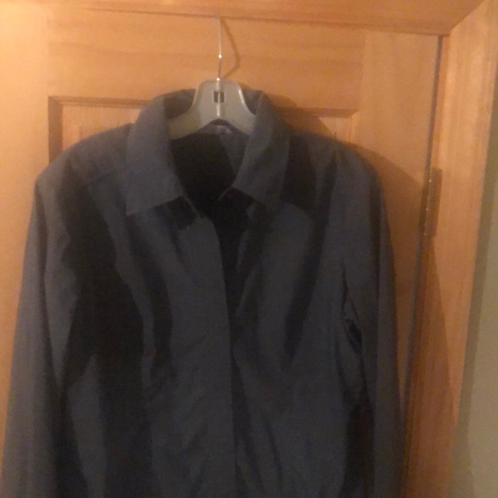 Button blouse in charcoal